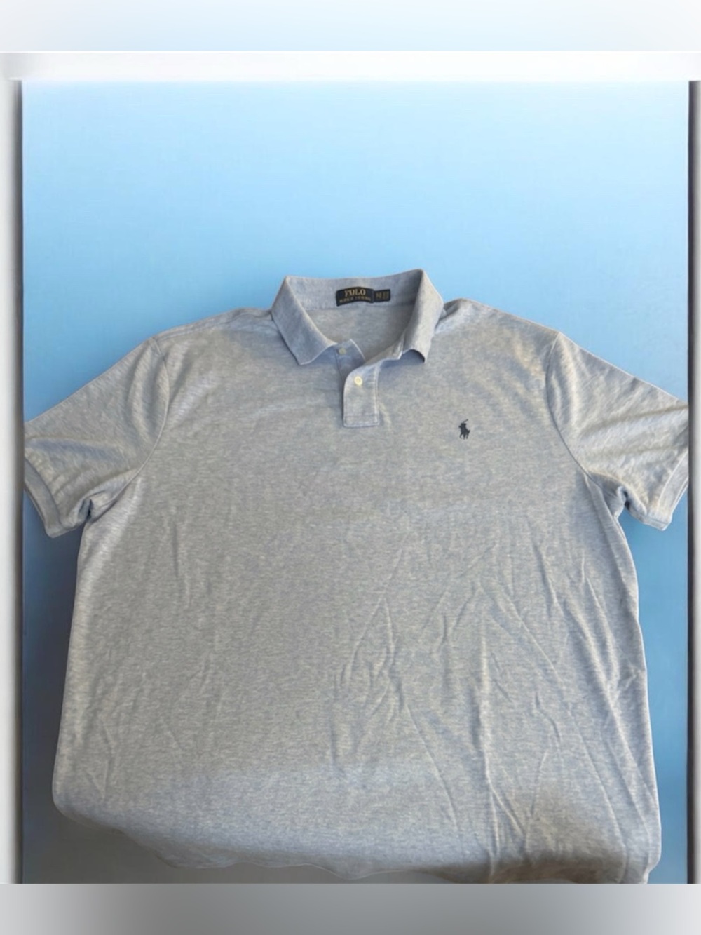 Ralph Lauren Men's Heather Light Blue Polo SZ 2XL